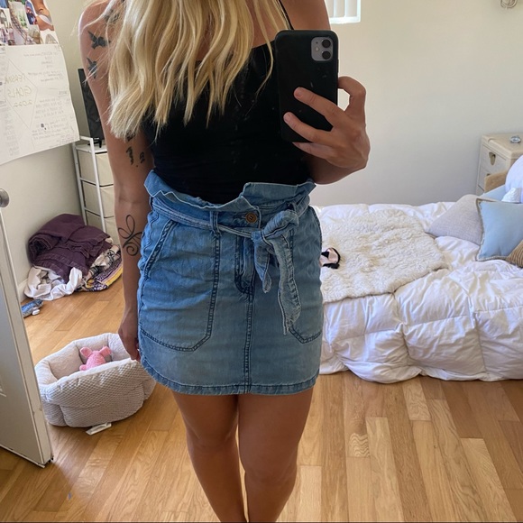 FREE PEOPLE DENIM SKIRT M (27) - Picture 3 of 9